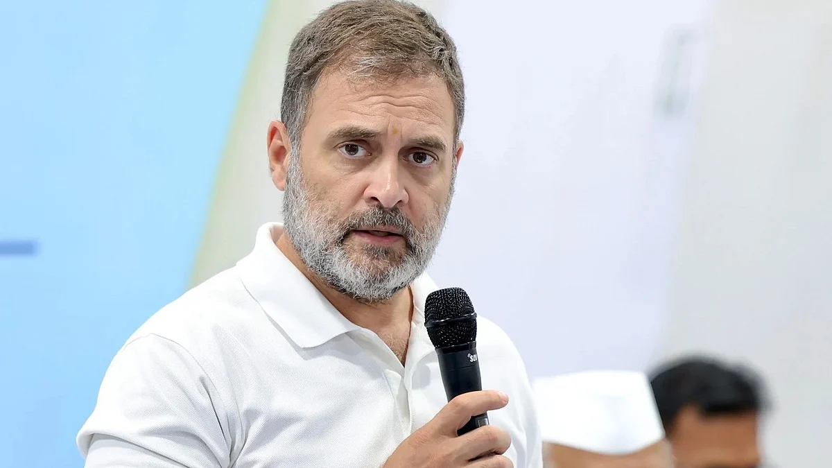 Rahul Gandhi during a PAC meeting in Bhubaneswar on 11 July (photo: PTI)