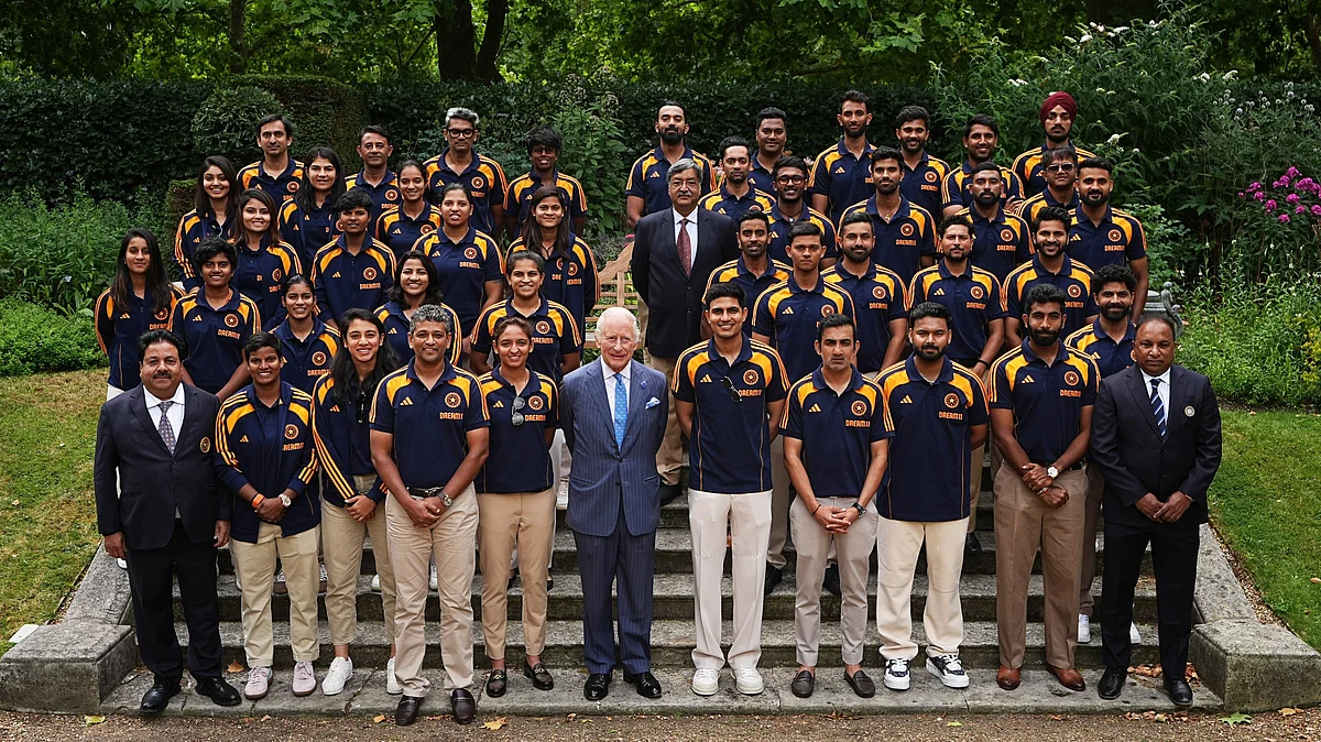 Meet & greet: King Charles with the Indian men's and women's cricket teams