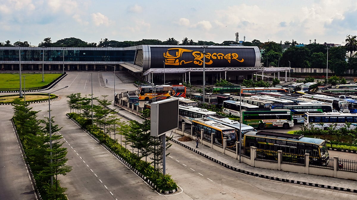 A deserted bus terminal in Bhubaneswar (photo: PTI)