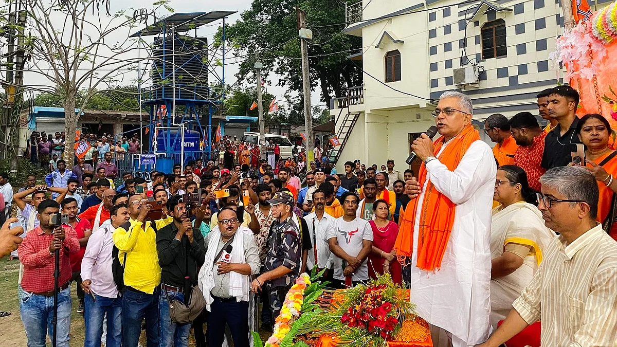 Dilip Ghosh at a public gathering (photo: Dilip Ghosh/Facebook)