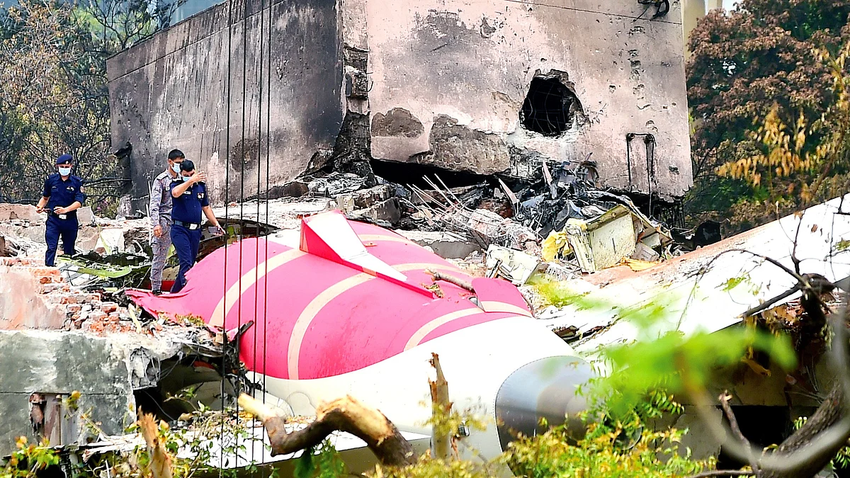 File photo of wreckage from the AI-171 crash 
