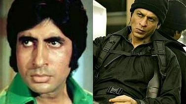 Amitabh Bachchan and Shah Rukh Khan as Don