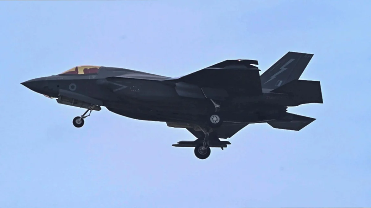 The British F-35B fighter jet that flew out of Thiruvananthapuram (photo: PTI)