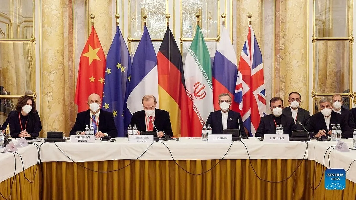 Leaders of E3 nations during a meeting (Photo: Xinhua/IANS)