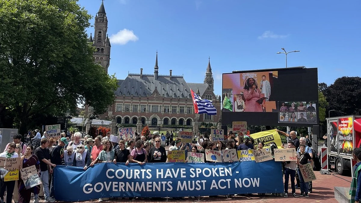 'Courts have spoken, governments must act now': a crowd celebrates outside the ICJ