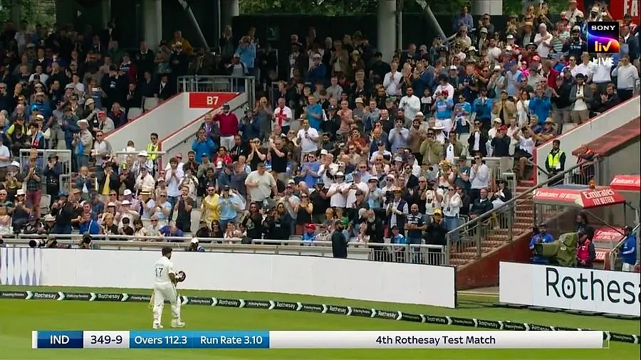 A valiant Rishabh Pant walks back after falling for 54 on Thursday