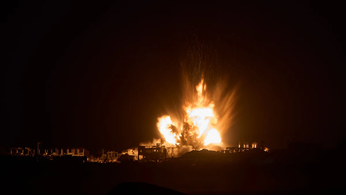 Israeli airstrike in northern Gaza Strip on 24 July (photo: AP/PTI)
