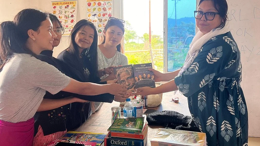 Books for the youth of Manipur living in relief camps still