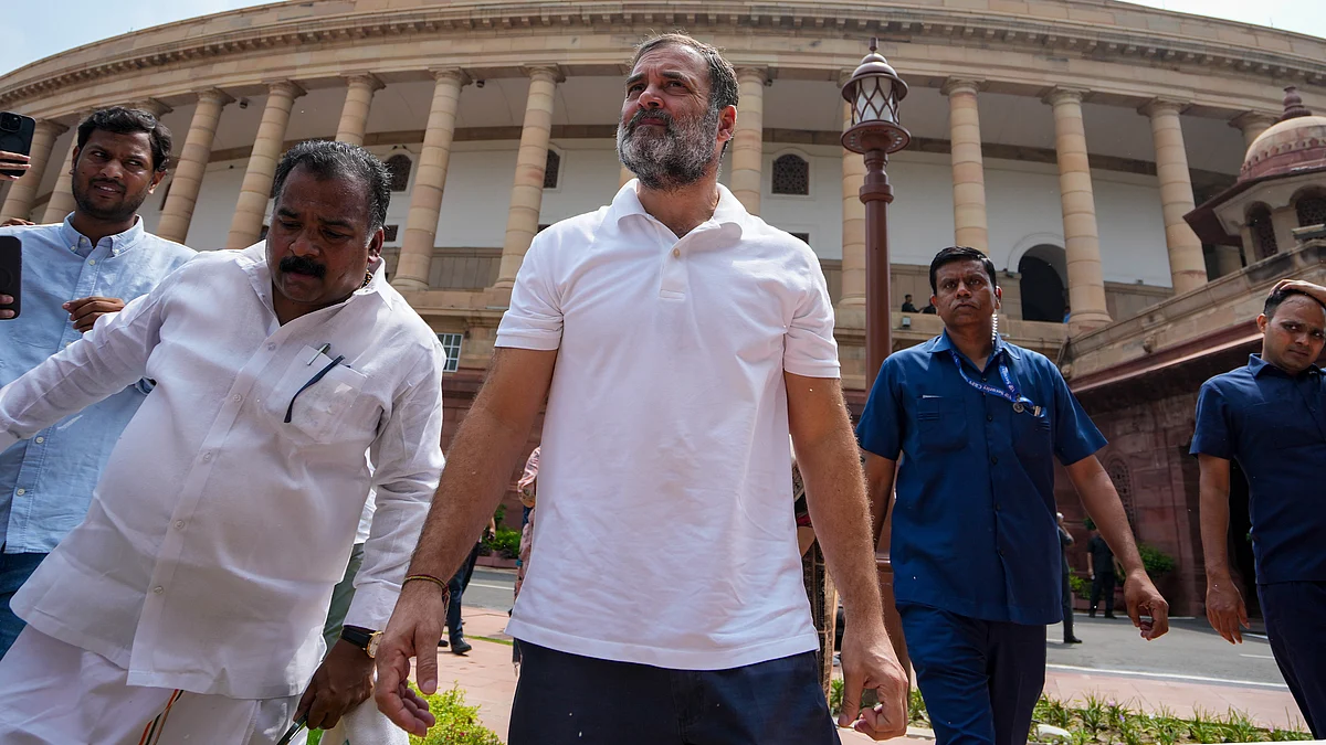 Rahul Gandhi during the monsoon session of Parliament in New Delhi (photo: PTI)
