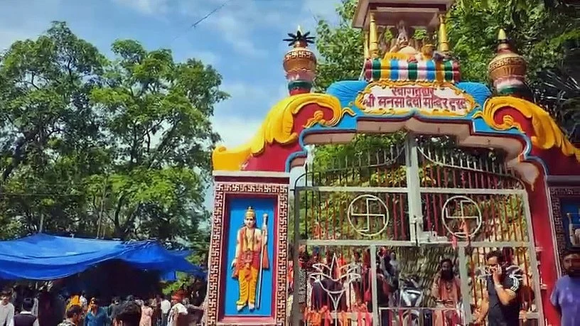 Mansa Devi temple entrance in Haridwar (photo: PTI)