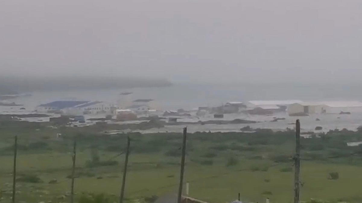 Image shows the aftermath of tsunami hitting coastal area of Kuril Islands, Russia on 30 July (AP/PTI)