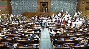 Opposition MPs enter the well of the House, calling for discussion on the Bihar SIR and other matters