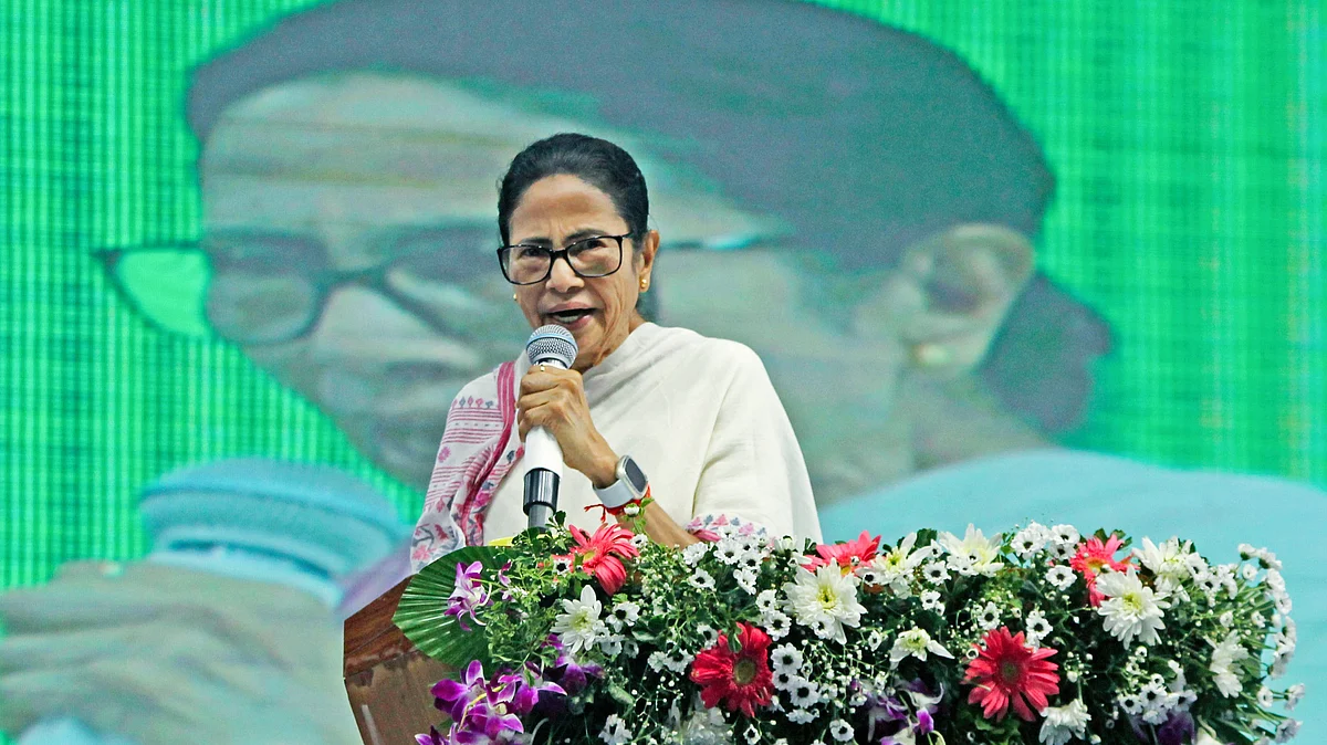 West Bengal CM Mamata Banerjee in Birbhum, 29 July (photo: PTI)