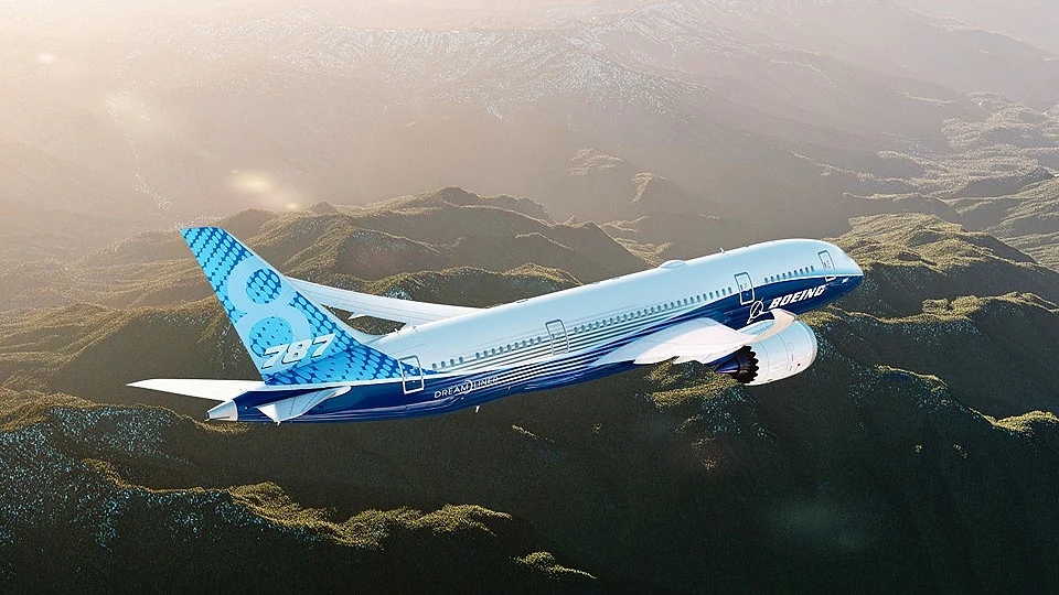 Representative image of a Boeing Dreamliner (source: www.boeing.com)