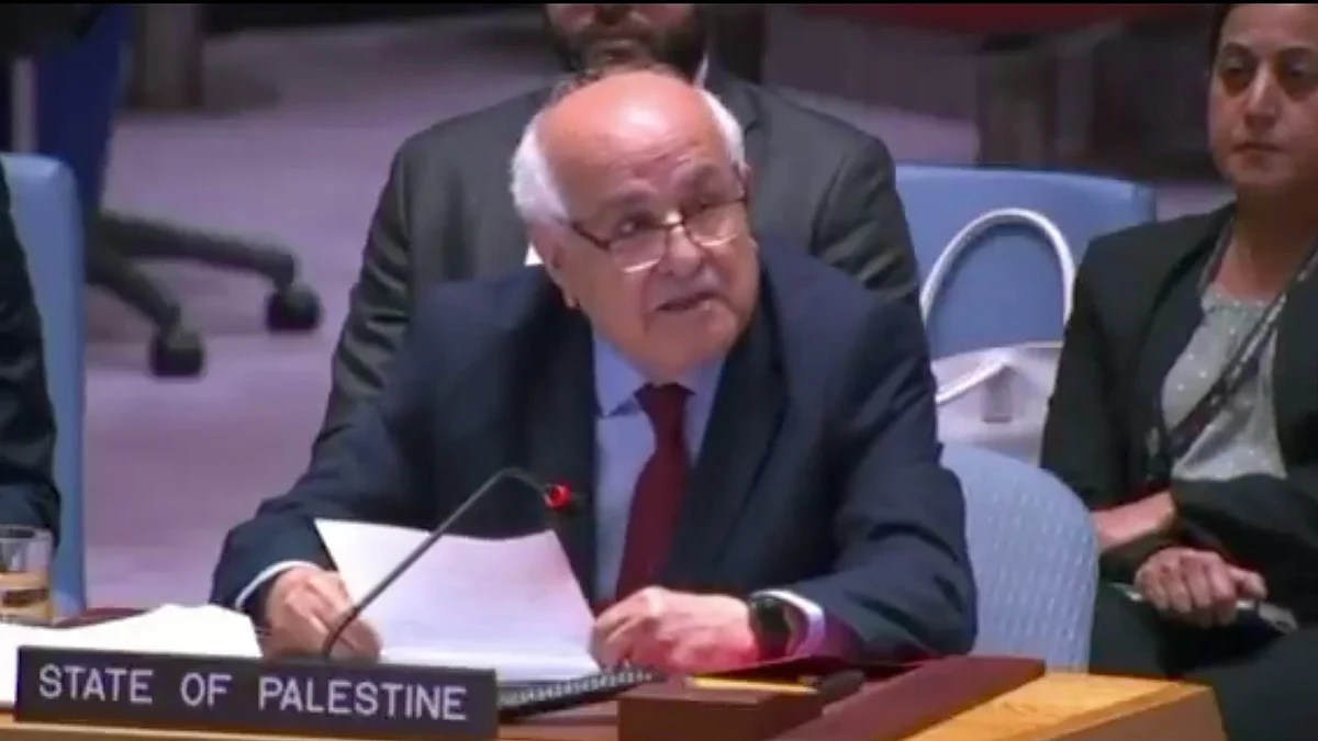 Riyad Mansour, Palestine’s ambassador at the UN, appeals to the citizens of Israel