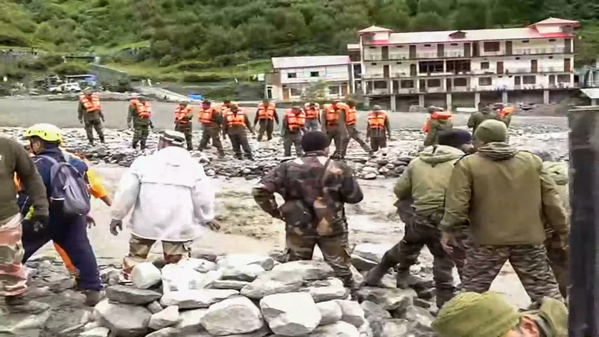 Search and rescue operation underway in Uttarkashi on 7 August
