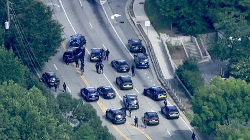 Aerial footage of the shooting site (photo courtesy: @blesha_bs/X)
