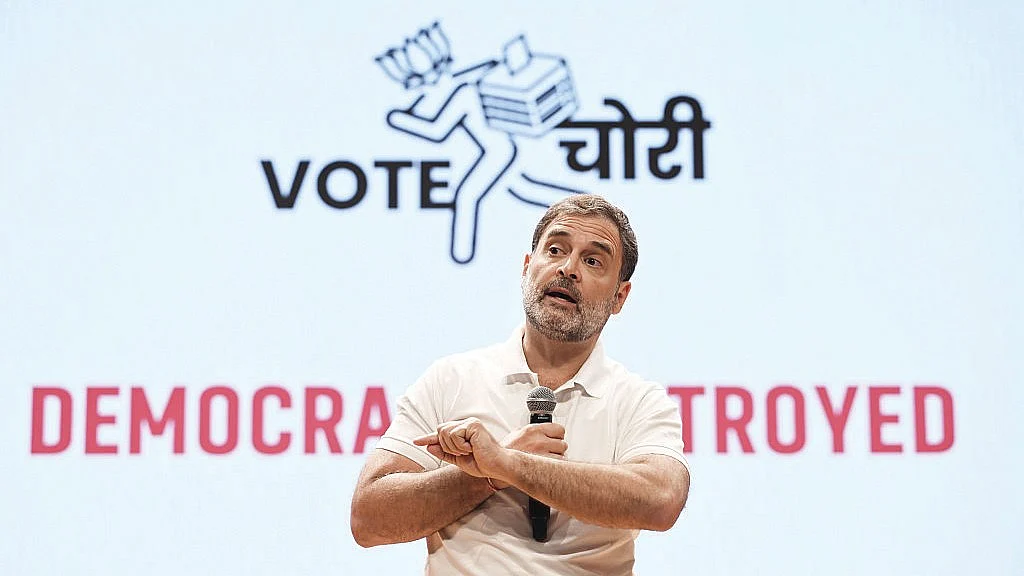 Rahul Gandhi at the Vote Chori / Democracy Destroyed press conference