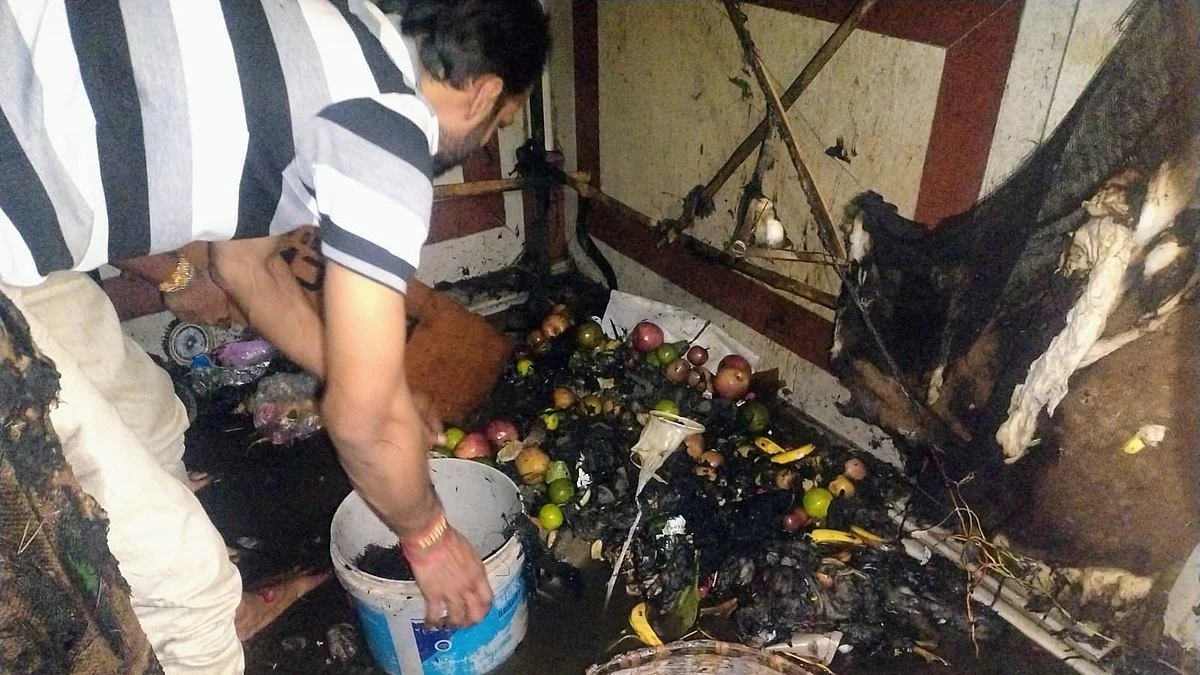 The incident took place on Saturday evening during an 'Aarti'