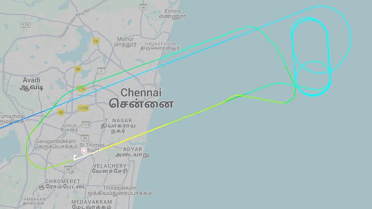The rerouting of flight AI 2455