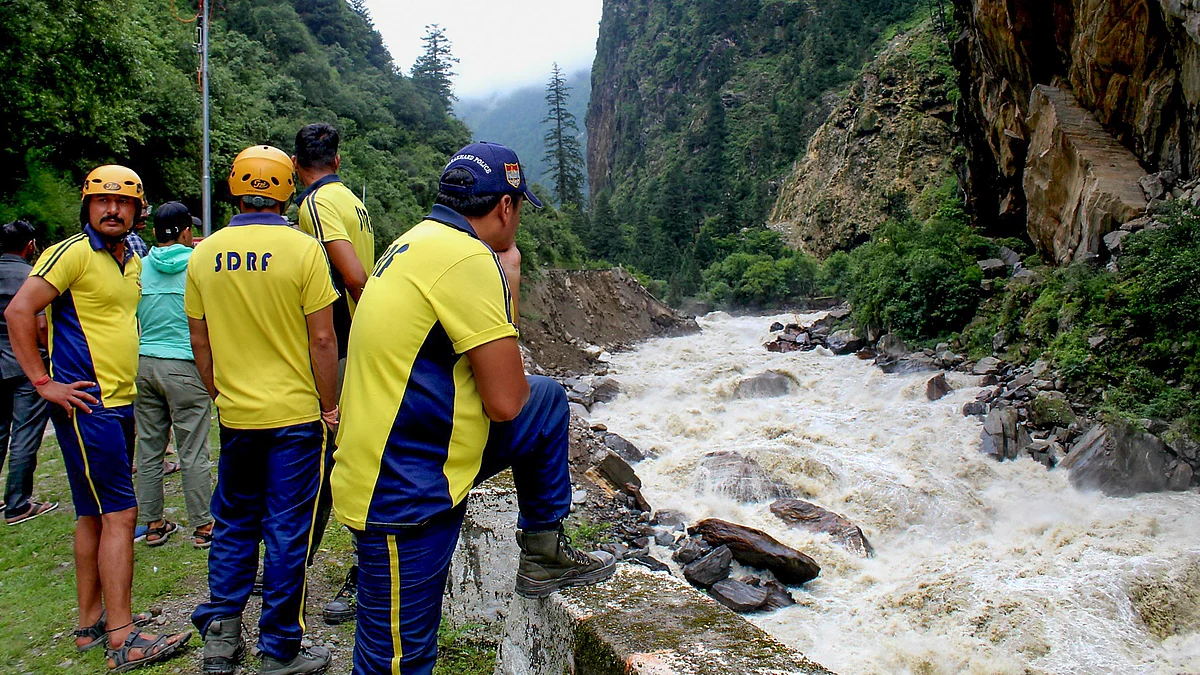 SDRF conducts search and rescue operation in Uttarkashi on 11 August