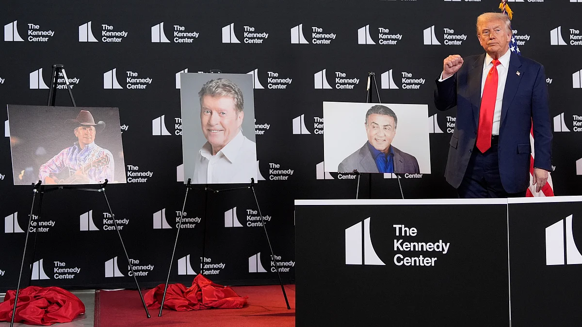 US President Donald Trump at Kennedy Center in Washington on 13 August