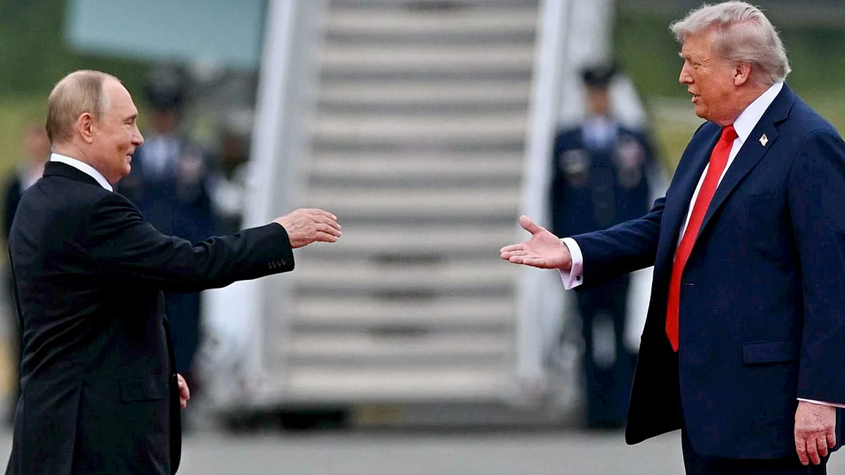 Donald Trump and Russian President Vladimir Putin in Alaska