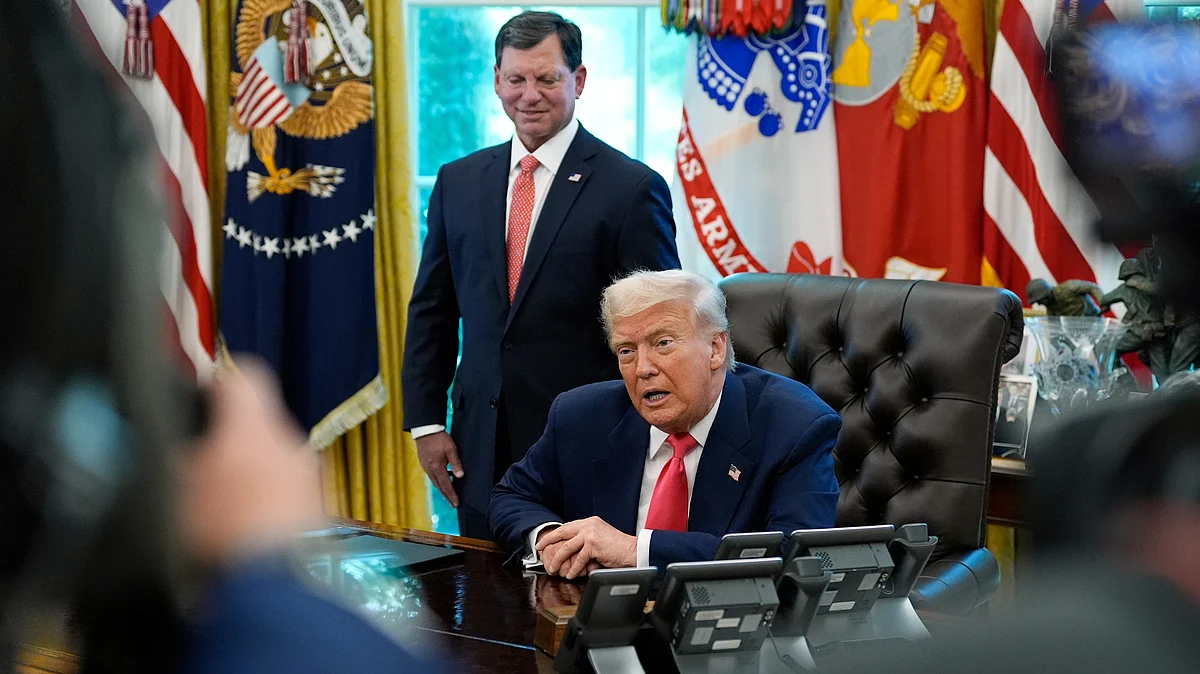 Donald Trump in the White House Oval Office
