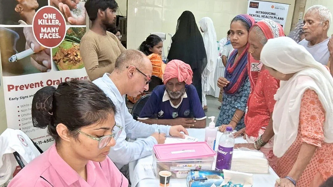 Cancer screening camp, in collaboration with the Rajiv Gandhi Cancer Institute