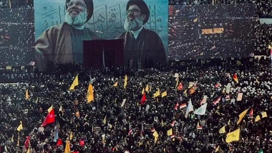 Hezbollah supporters throng the streets across Lebanon