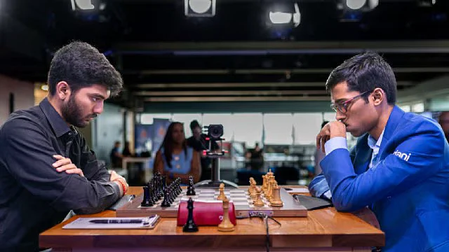 Pragg (right) had the measure of world champion Gukesh in classical format after three years