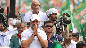 Rahul Gandhi during Voter Adhikar Yatra in Bihar