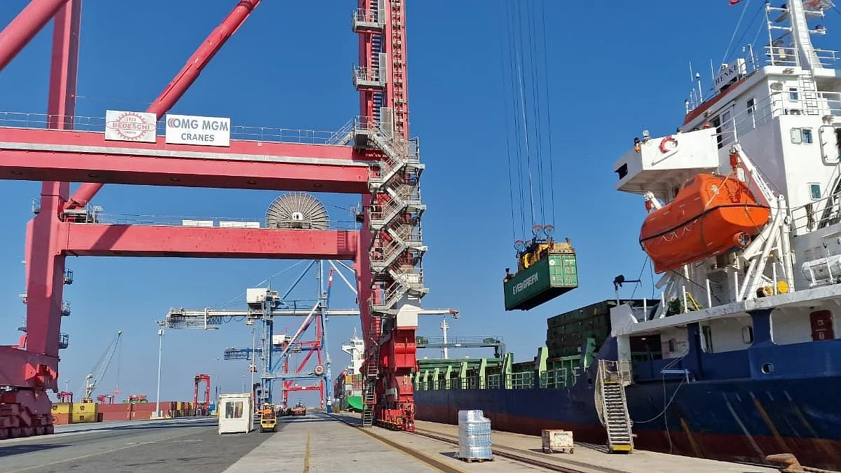 Loading up goods for Gaza — including baby food and formula — in Cyprus