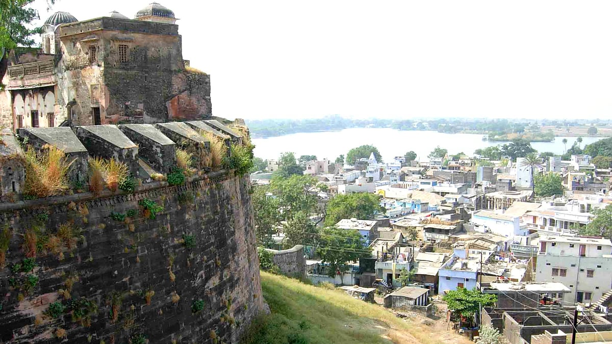 Dhar town as seen from its fortress