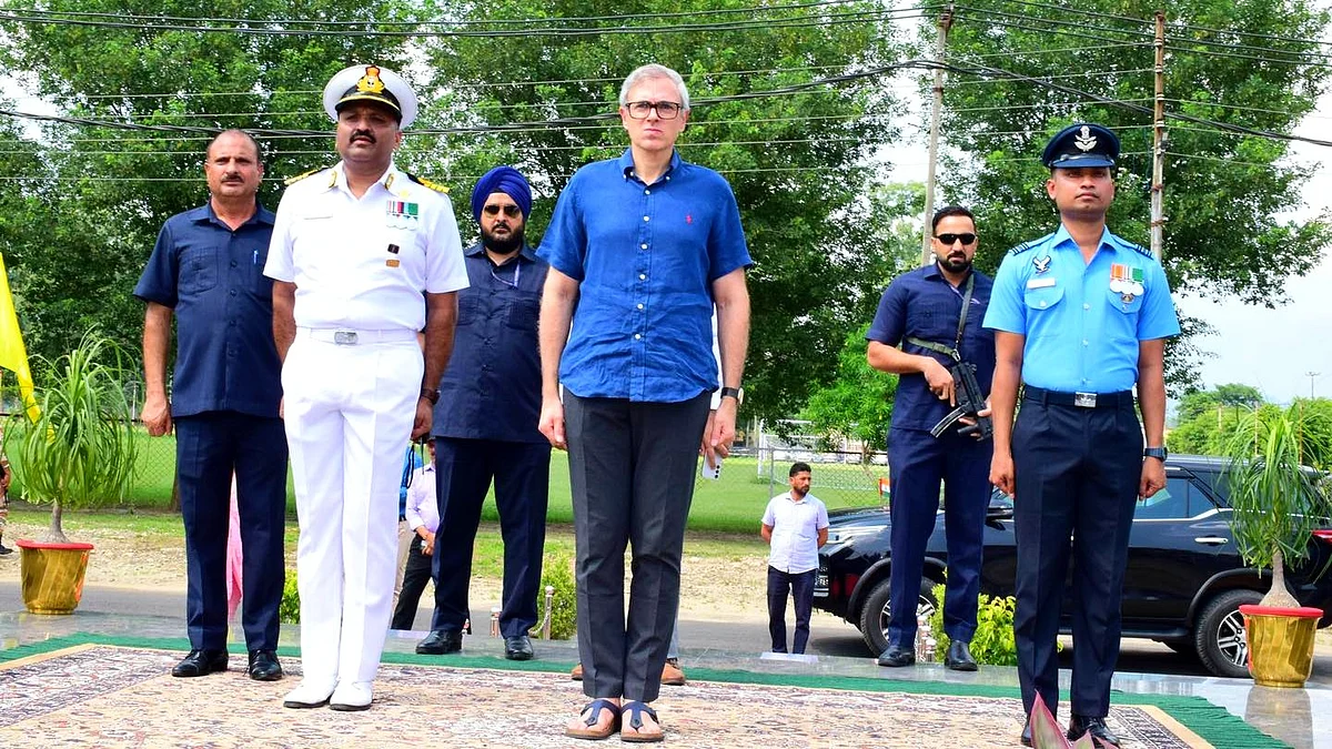 Omar Abdullah at the Sainik School event