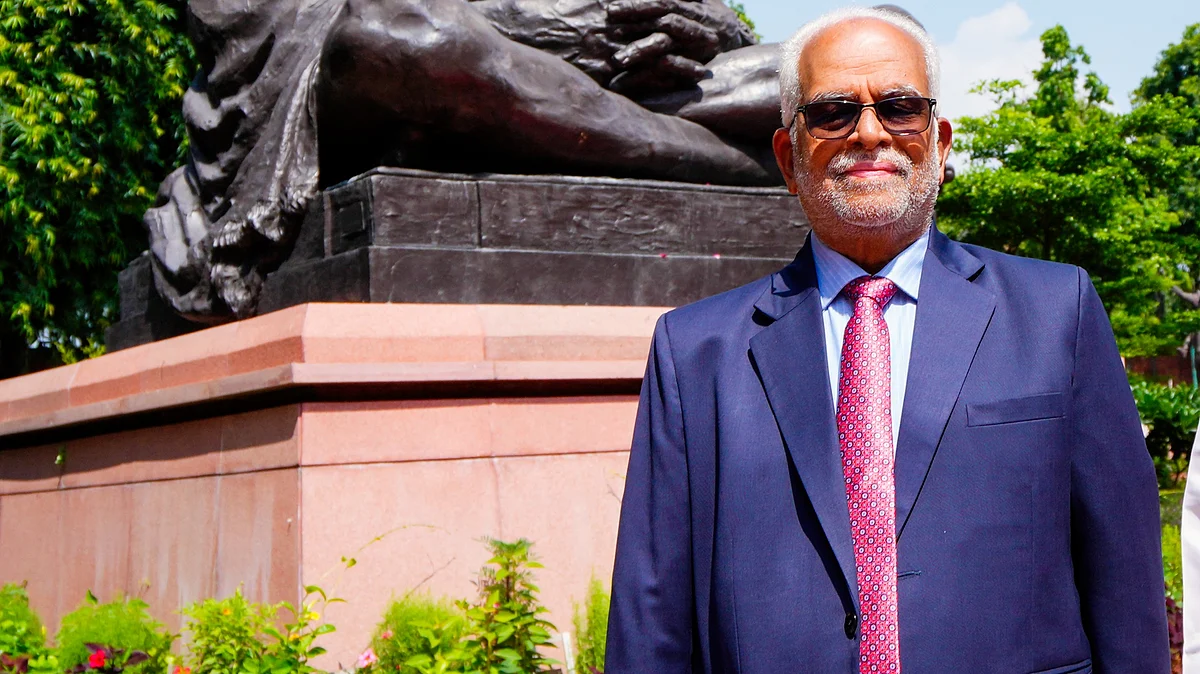 B. Sudershan Reddy during a visit to the Parliament House complex, 21 Aug