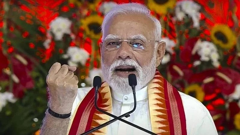 PM Modi addresses a gathering in Gujarat 
