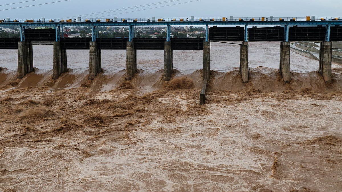 Water level of Tawi river rises after heavy rainfall in Jammu