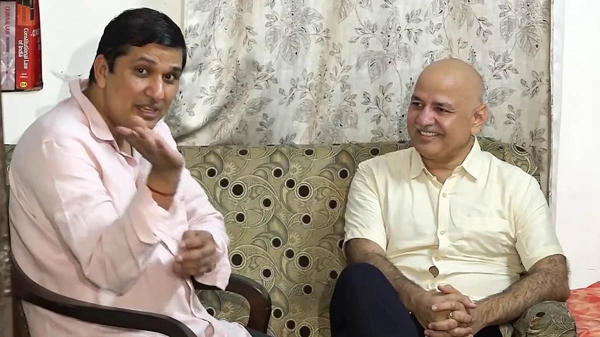 AAP leaders Saurabh Bharadwaj and Manish Sisodia.