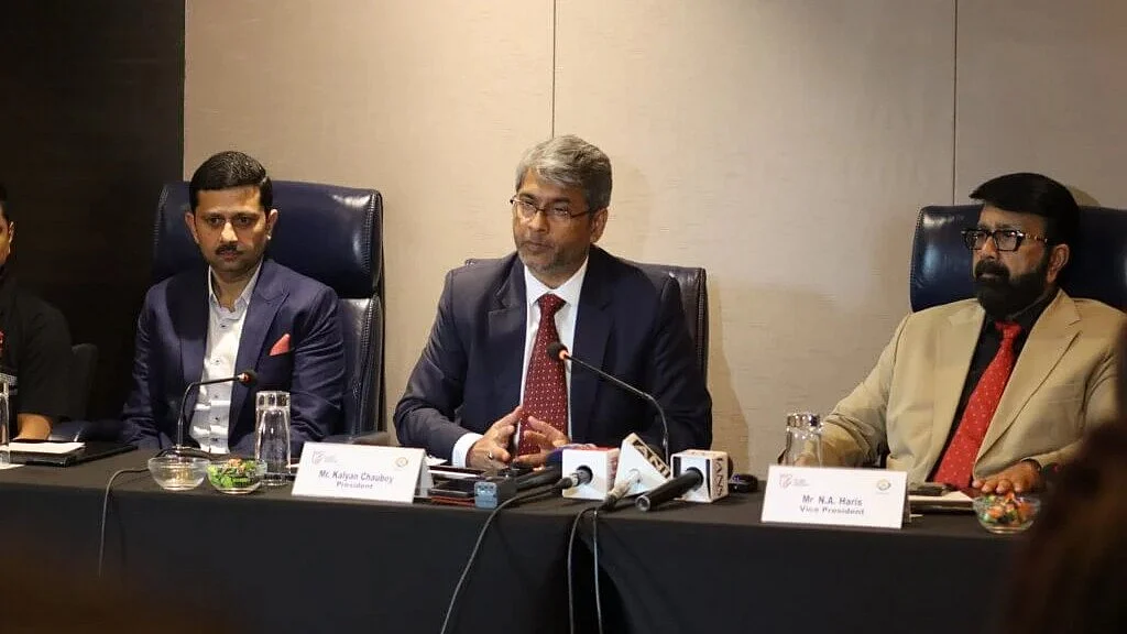 Kalyan Chaubey (centre), the AIFF president, has a lot of answering to do before FIFA and AFC