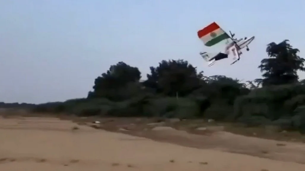 Great tricolour flair, but the drone has yet to bring rain to Ramgarh Lake