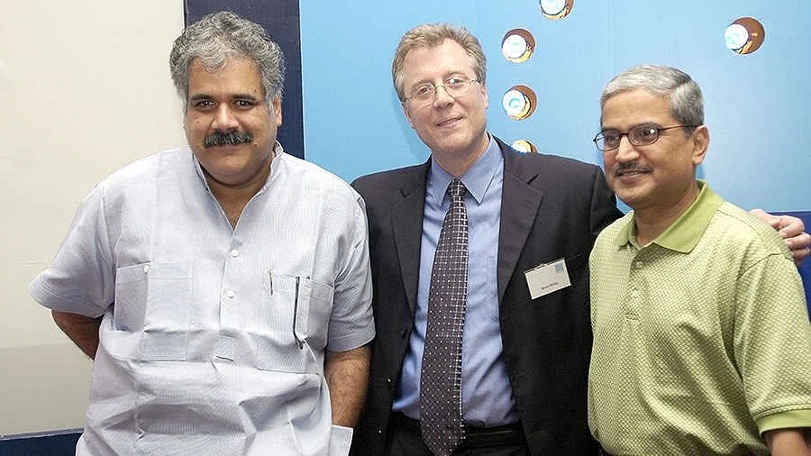 File photo of Rahul Bhatia (left) with Rakesh Gangwal (right)