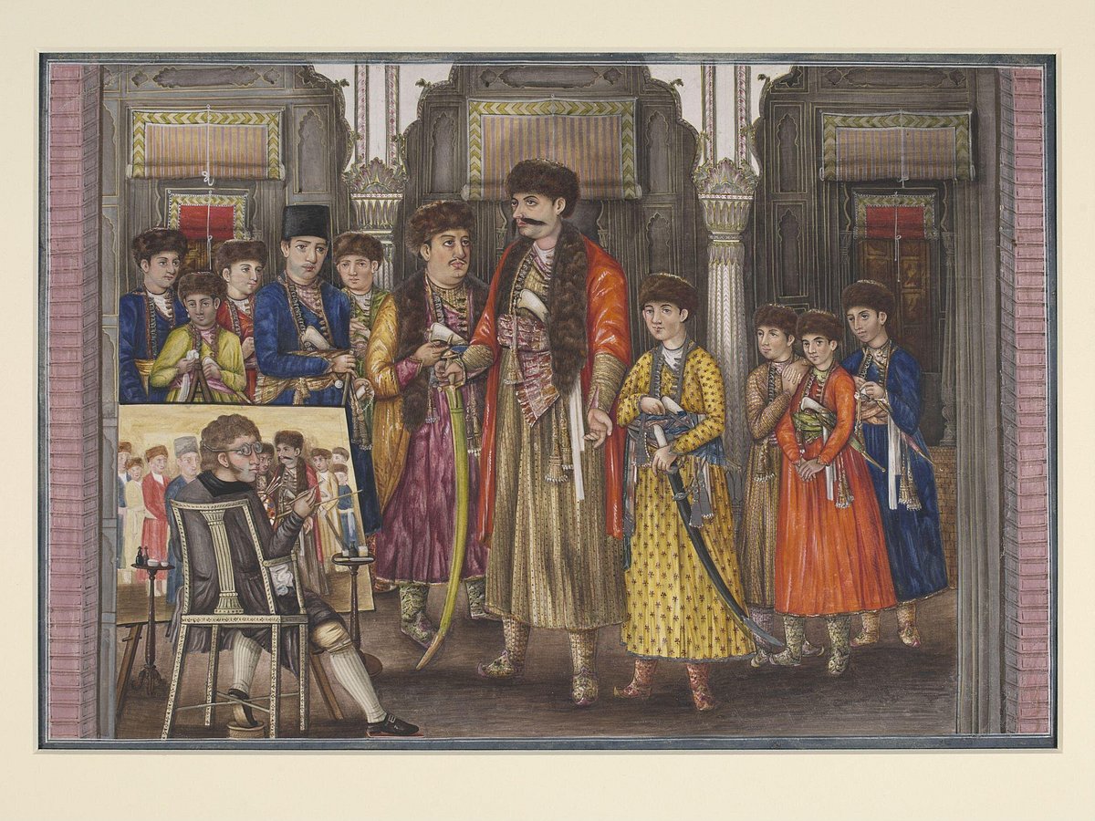 A portrait of Shuja ud-Daula and his ten sons