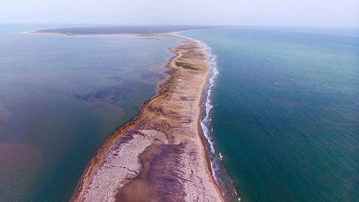 Part of the Ram Setu from Kanyakumari to Sri Lanka