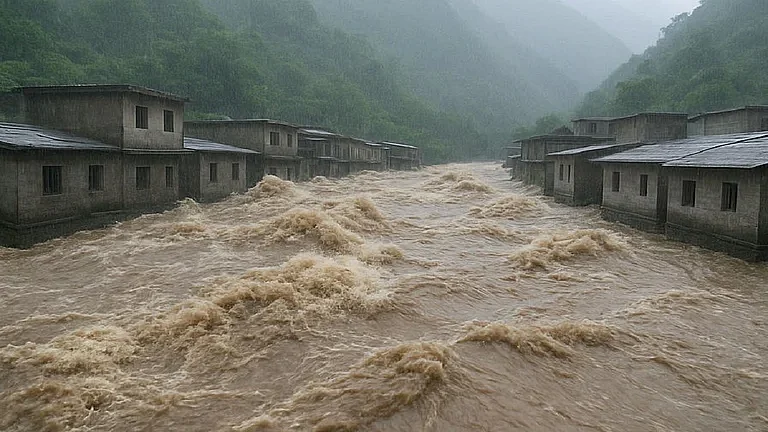 Cloudburst at two places in Uttarakhand (photo courtesy: Navjivan)