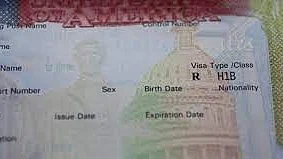 Representational image of H-1B visa