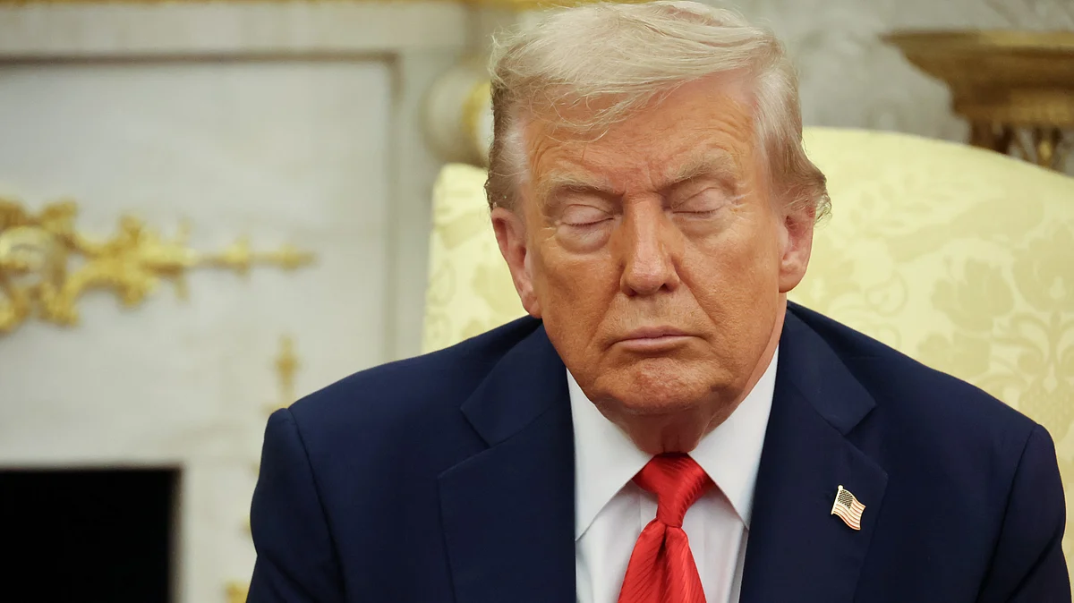 Donald Trump during a meeting at White House