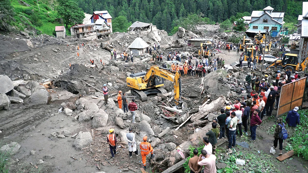 Rescue operations in Chasoti village in Jammu & Kashmir, 15 August 2025