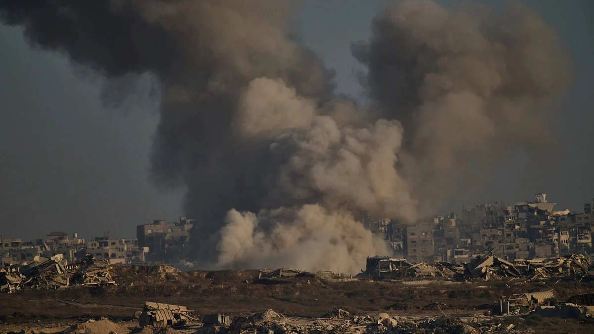 Israeli military strike in northern Gaza Strip on 30 August
