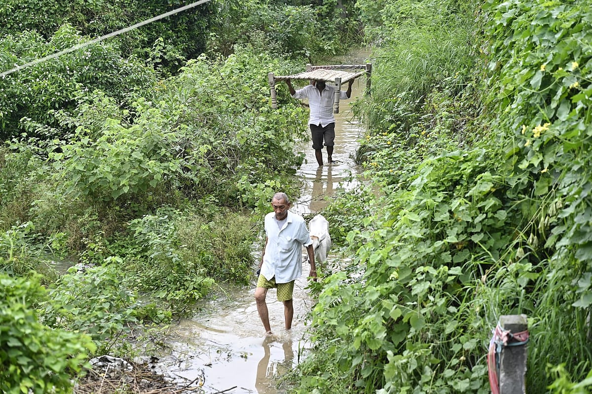 Delhi floods: Deluge as Yamuna displaces families, submerges fields